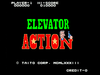 [Elevator Action Intro Screen]
