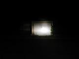 [Patterns of light facing the garage]